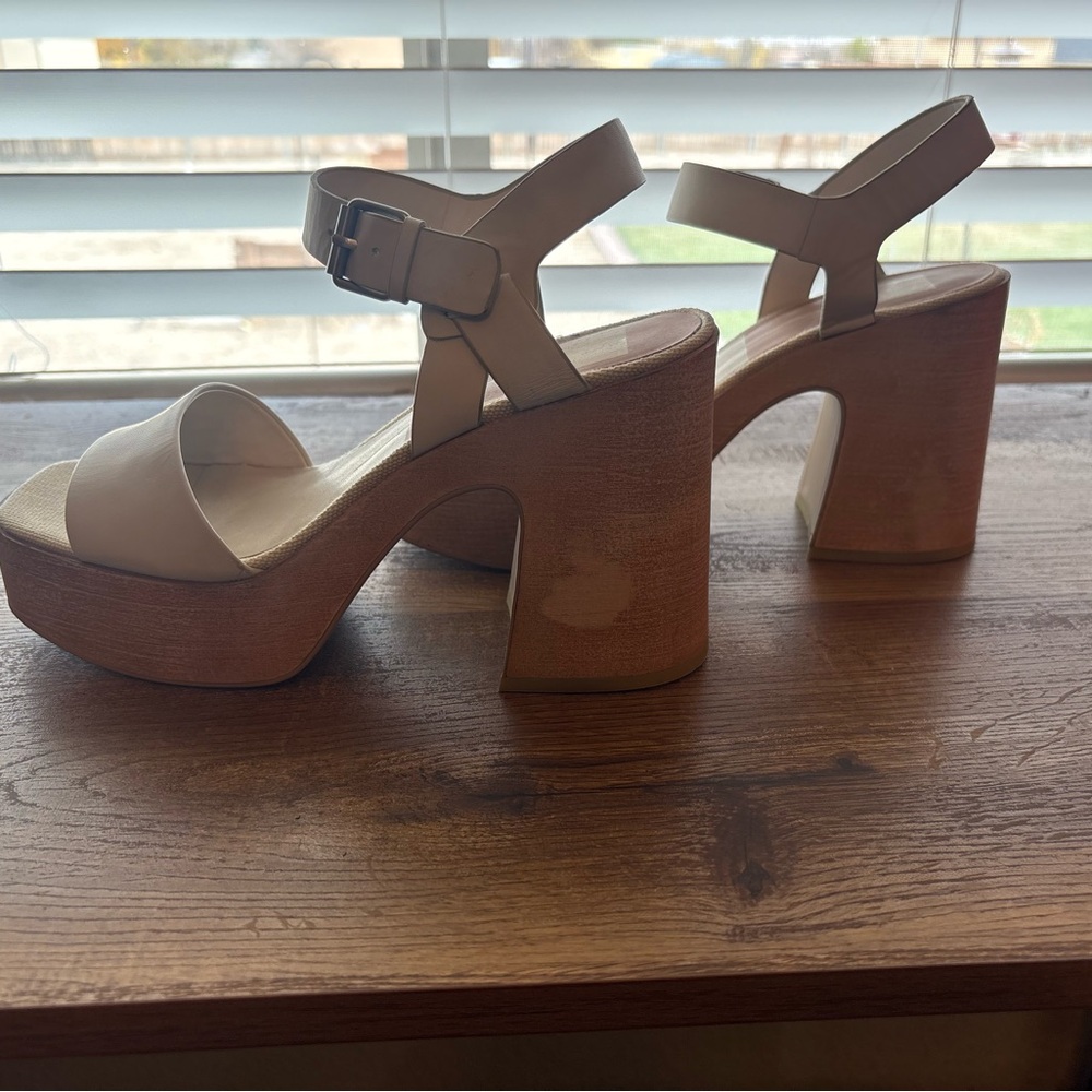 Dolce Vita Cream and Tan Platform Sandals